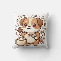 Cute Dog Bean Spoon Kawaii Coffee Pillow
