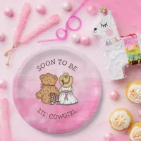 Soon to be Lil' Cowgirl | Girl's Baby Shower Paper Plates