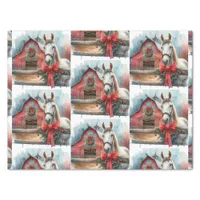 White Horse Festive Farm Christmas  Tissue Paper