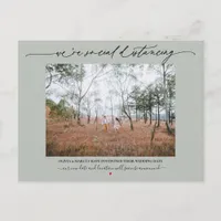 Social Distancing Wedding Postponement Sage Postcard