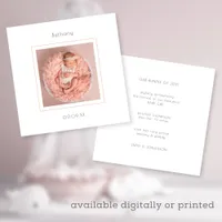 Modern Photo Baby Girl Birth Announcement