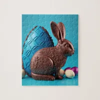 Chocolate Easter Bunny and Eggs Jigsaw Puzzle