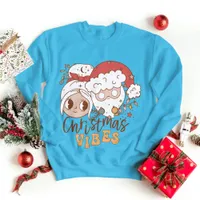 Christmas Vibes Sweatshirt Winter Holiday Season