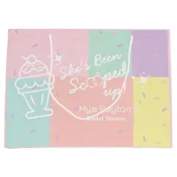 She's Been Scooped Up! Ice Cream Bridal Shower Large Gift Bag