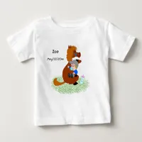 Funny and cute pony with baby - cute   baby T-Shirt