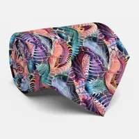Hand-painted Watercolor Retro Vintage Pattern Neck Tie