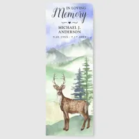 Memorial Funeral Prayer Sympathy Woodland Deer Bookmarks