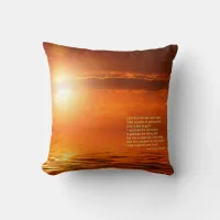 Sunset Orange Golden Sky Sea of Gold Inspiration Throw Pillow