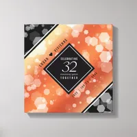 Elegant 32nd Bronze Wedding Anniversary Canvas Print