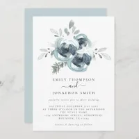 Watercolor Winter Foliage Christmas Wedding Invitation