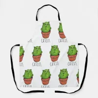 Catcus Funny Pet Cactus Kitty Succulent Apron