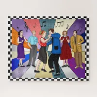 Couple Dancing  | Retro Nostalgic 1950's Jigsaw Puzzle