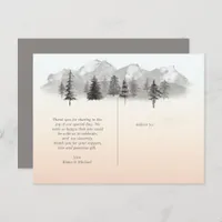 Mountain Landscape Wedding Love Thanks Blush ID787 Announcement Postcard