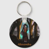 Creepy and Cute Halloween Girl Keychain