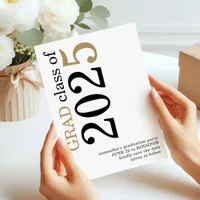 Modern Black Gold 2025 Graduation Save The Date