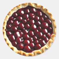 Cherry Pie and Fancy Crust Classic Round Sticker