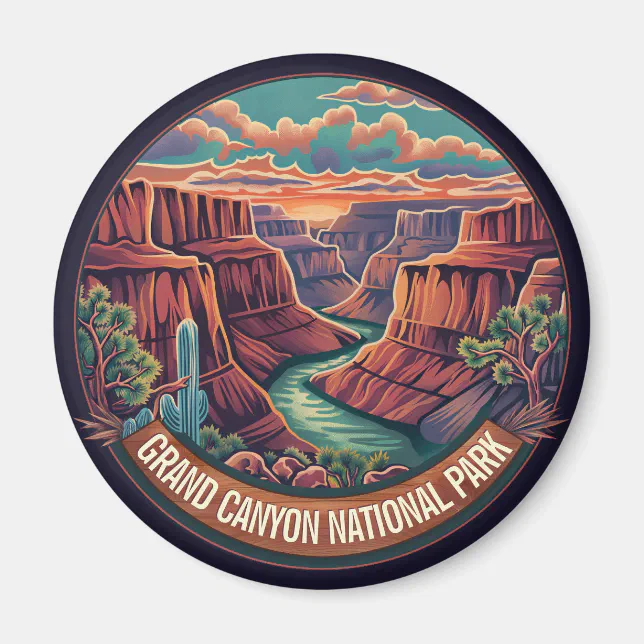 Vintage Grand Canyon National Park Arizona Magnet