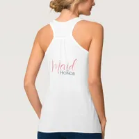 Bride Squad Personalized Maid of Honor Script Tank Top