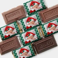 Santa Baby Custom Your Photo Snowflakes with Green Hershey's Miniatures