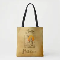 Vintage Halloween Witch Tote