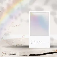 Stylish Holographic Silver Aura Business Card