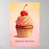 Cute Pastel Cupcake  Poster