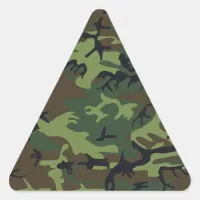 Military Green Camouflage Triangle Sticker