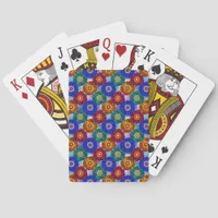 Stained Glass Abstract Red Green Blue Orange Poker Cards