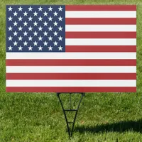 Patriotic Stars and Stripes American Flag Sign