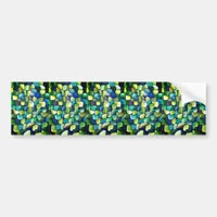 Contemporary Green Pattern Bumper Sticker