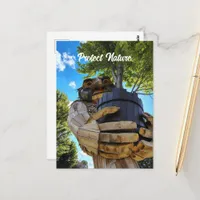 Troll Holding Up a Tree to Protect Nature Postcard