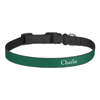 Custom Personalized Name Photo Art Hunter Green Pet Collar