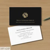 Simple Elegant Accounting Firm CPA  Business Card