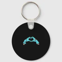 Zombie Hands Heart Halloween Spooky Keychain