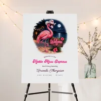 Hottie Mess Express Flamingo Bachelorette Welcome Foam Board