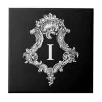 I Monogram Initial Tile