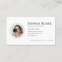 Minimalist Photographer Personal Photo Business Card