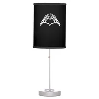 Skeleton Heart And Hands Sign Table Lamp