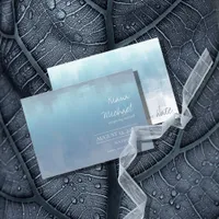 Watercolor Reflections Wedding Dusty Blue ID774 Save The Date