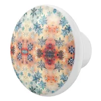 Vintage Snowflakes Pattern - Ceramic Knob