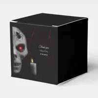 Gothic Skull Spider Candle - Dark Moody Halloween  Favor Boxes