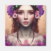 Beautiful Enchantress Fantasy AI Art   Magnet