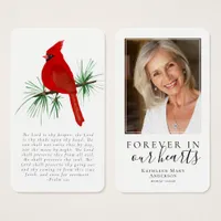 Cardinal Photo Remembrance Prayer Card