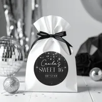 Old Hollywood B & W Sweet 16 ID1108 Classic Round Sticker