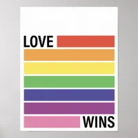 Love Wins Rainbow Poster