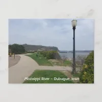 Mississippi River, Dubuque, Iowa Photo Postcard