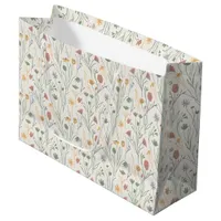 Minimalist Meadowcore Abstract Wildflowers Large Gift Bag