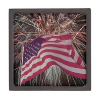 American Flag and Fireworks Gift Box
