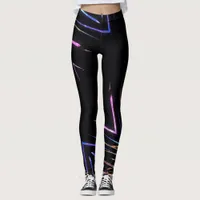 Colourful Stripes sparkles Leggings