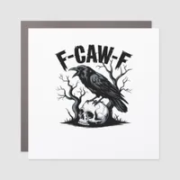 F-Caw-F Essential Minimal Clean Car Magnet